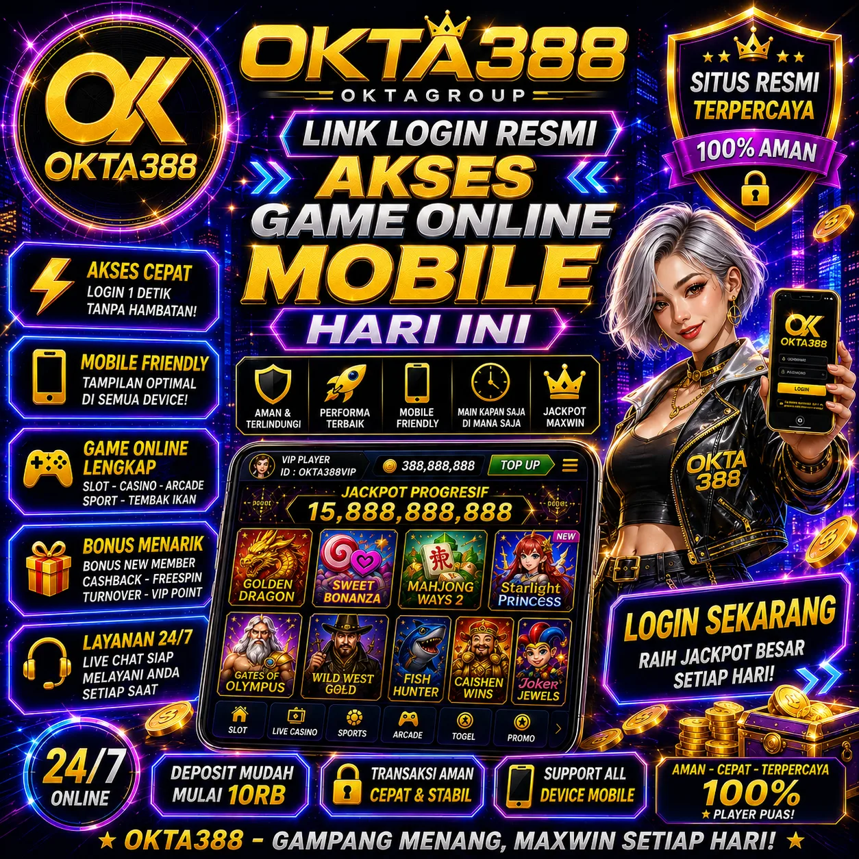 OKTA388 🔥 Buka dari HP, Masuk ke Dunia Game Online Tanpa Navigasi Ribet